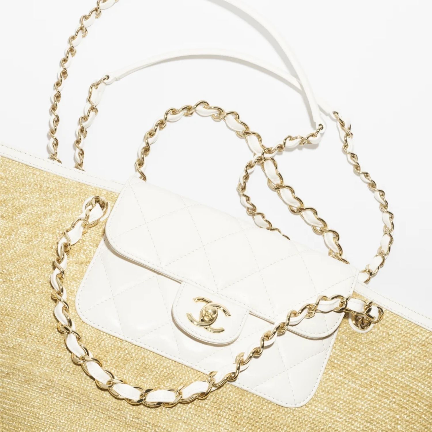 Chanel Coco Beach Large Shopping Tote Bag 21.3in/ 54cm Beige/ White Gold Hardware For Women AS5952-B22647-U6022