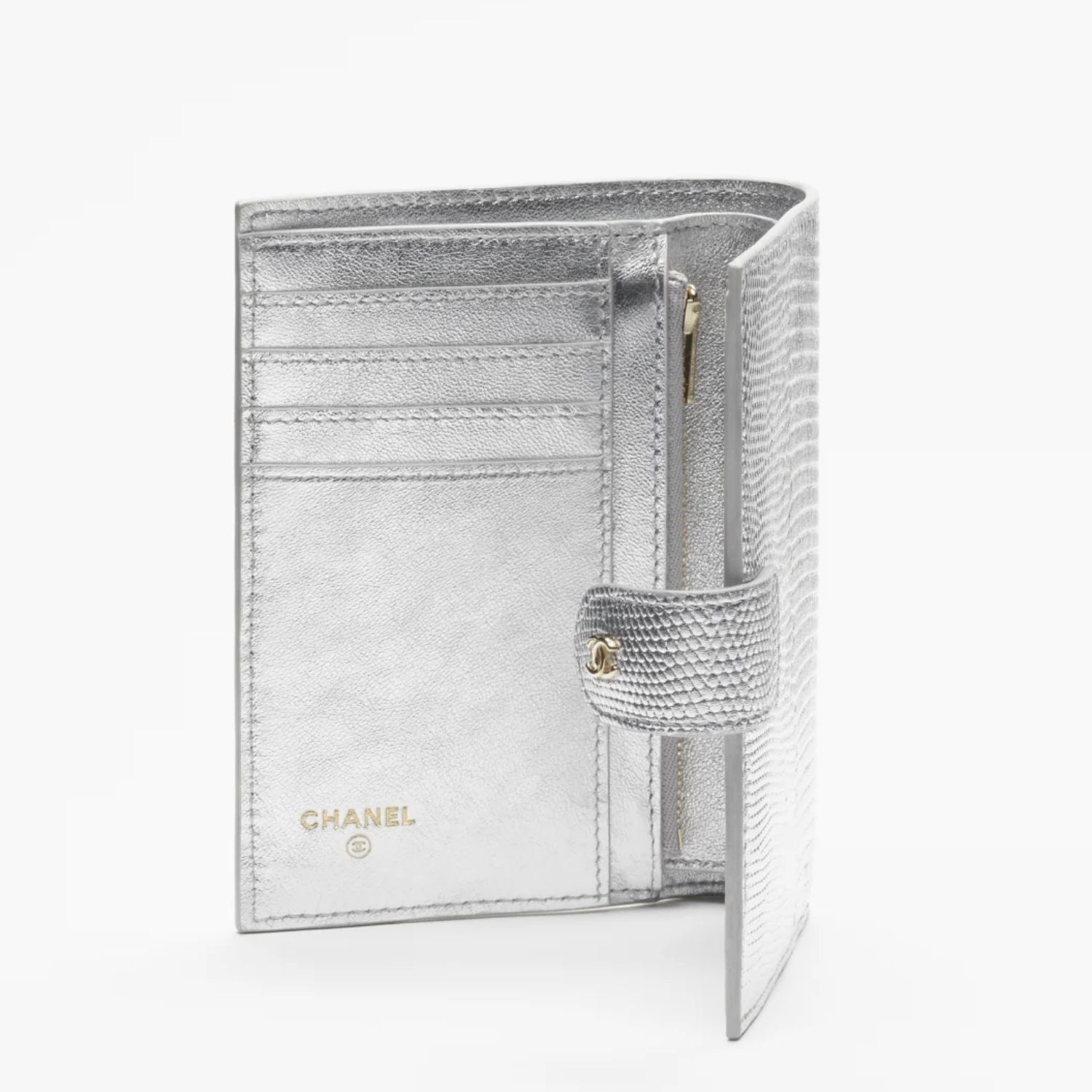 Chanel Passport Holder 5.6in/ 14.2cm Silver Gold Hardware For Women AP5193-B25845-UC961