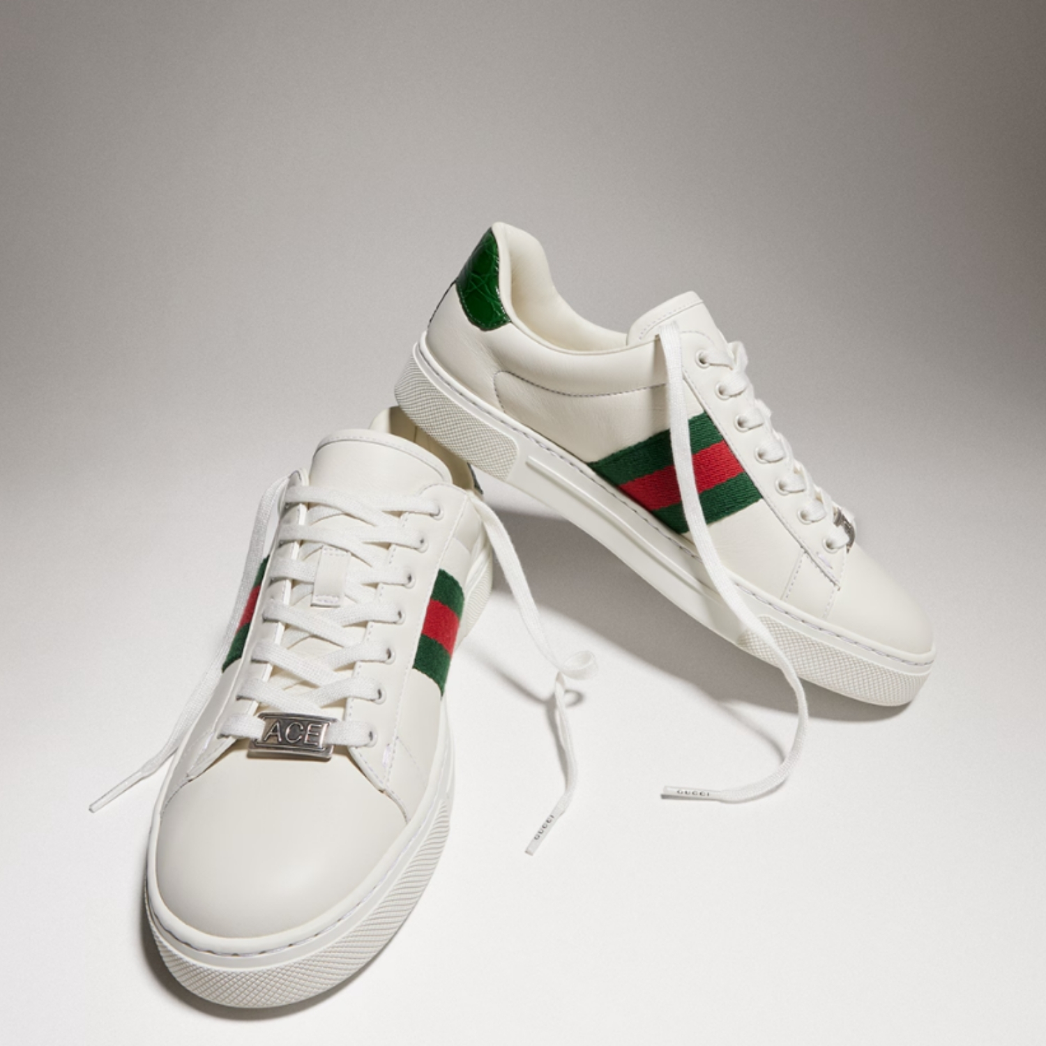Gucci Ace Sneakers With Web White For Women 757943 AACAG 9055