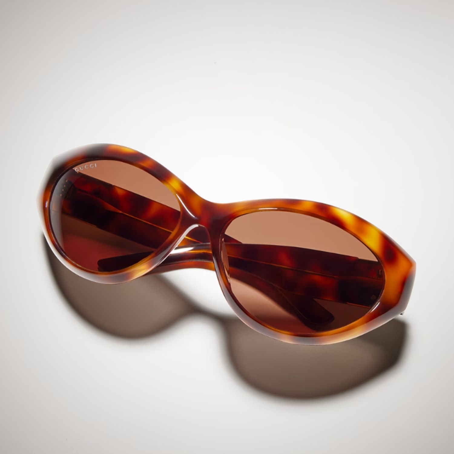Gucci Cat Eye Frame Sunglasses Brown Tortoiseshell For Women 875964 J0740 2323