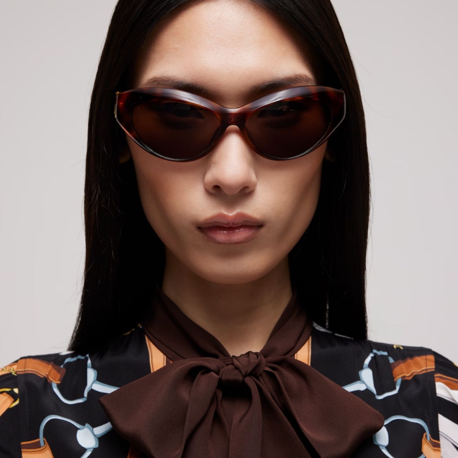 Gucci Cat Eye Frame Sunglasses Brown Tortoiseshell For Women 875964 J0740 2323