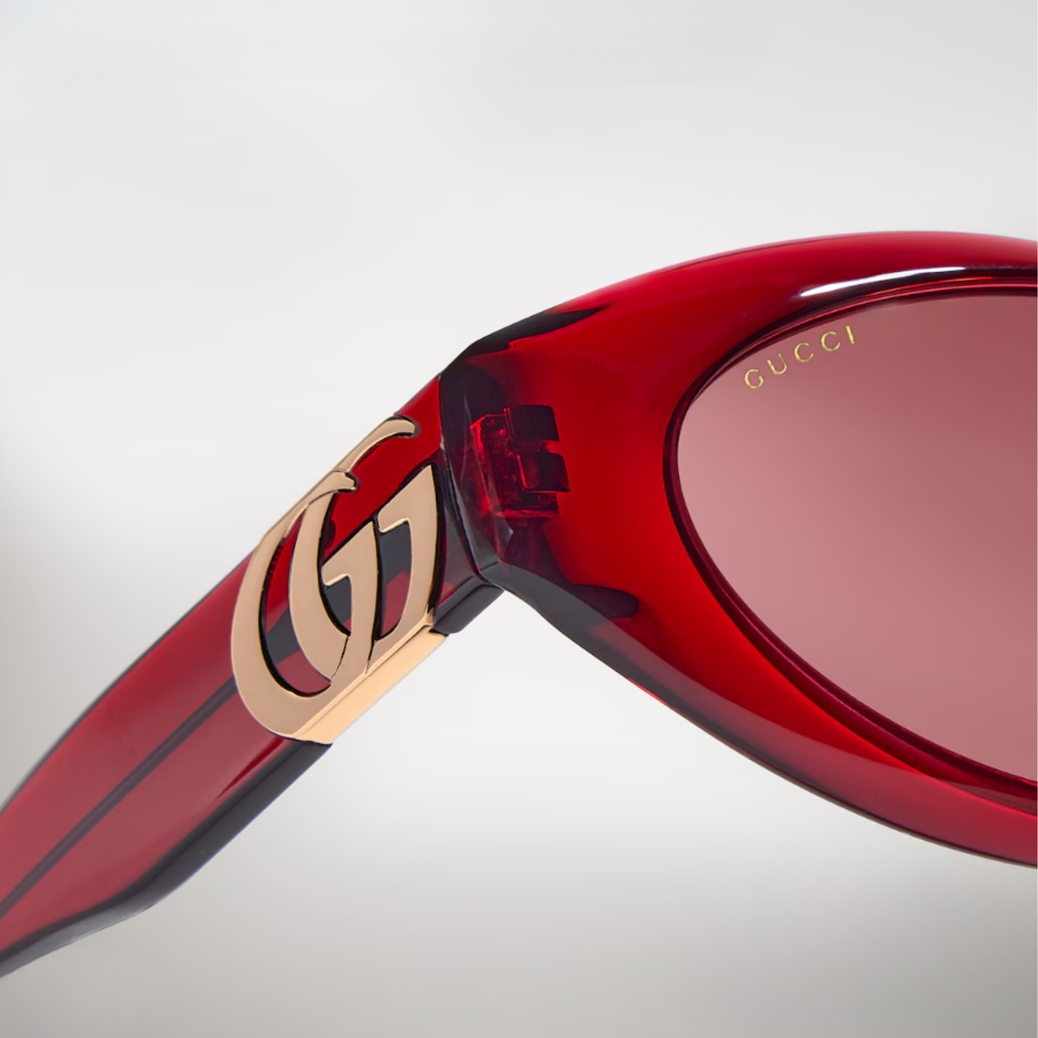 Gucci Cat Eye Frame Sunglasses Red For Women 875964 J0740 6161