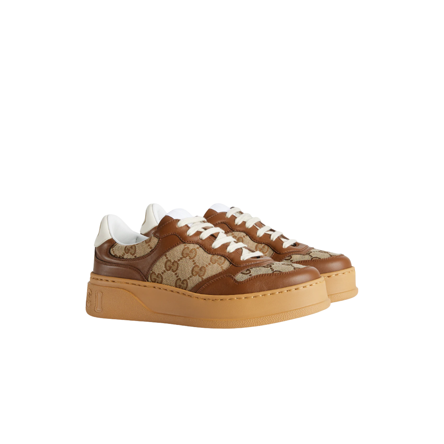 Gucci GG Sneakers Beige/ Ebony Original GG Canvas For Women 676092 UPG20 2866