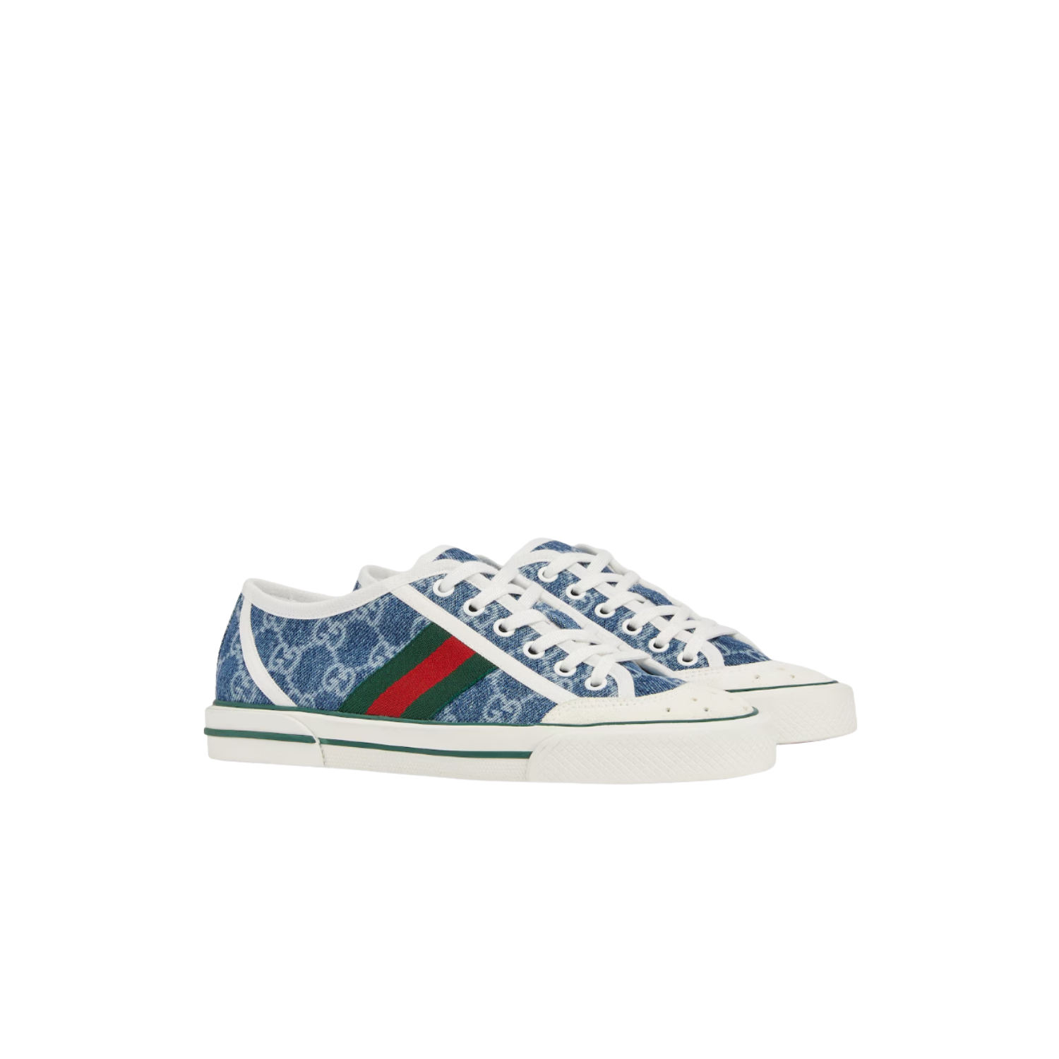 Gucci GG Tennis 1977 Sneakers Blue Denim For Women 859219 FAFIW 4749