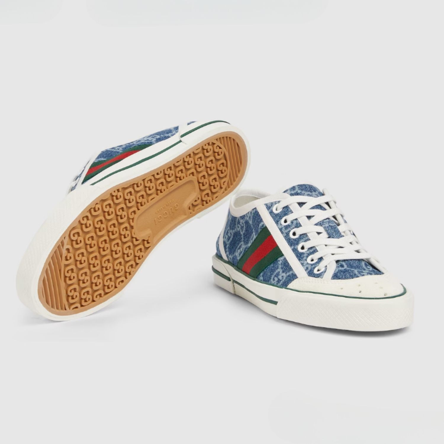 Gucci GG Tennis 1977 Sneakers Blue Denim For Women 859219 FAFIW 4749