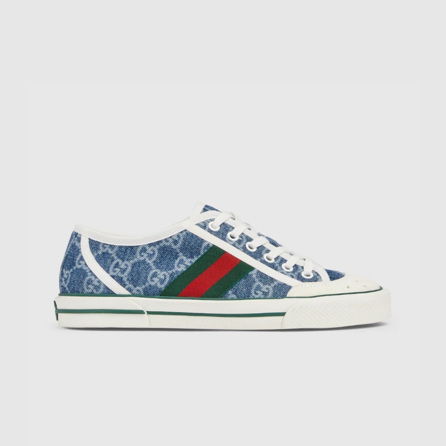 Gucci GG Tennis 1977 Sneakers Blue Denim For Women 859219 FAFIW 4749