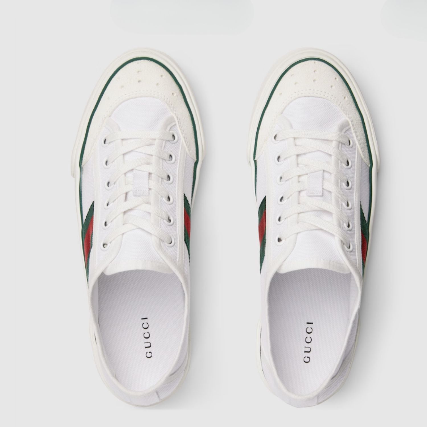 Gucci GG Tennis 1977 Sneakers White Canvas For Women 859219 FAFS4 9074
