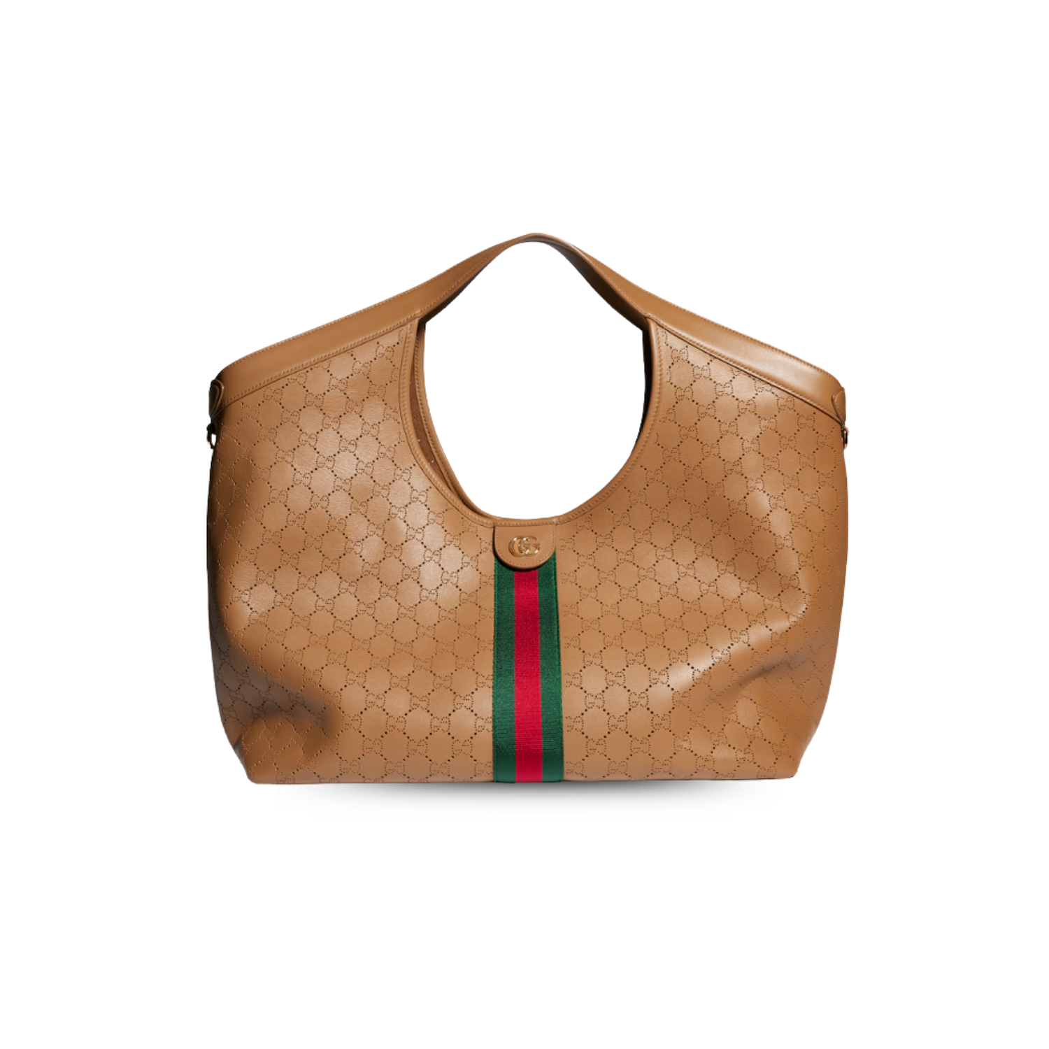Gucci Giglio Large Tote Bag 18.1in/ 46cm Dark Beige Gold Hardware For Women 853971 AAG3K 9756