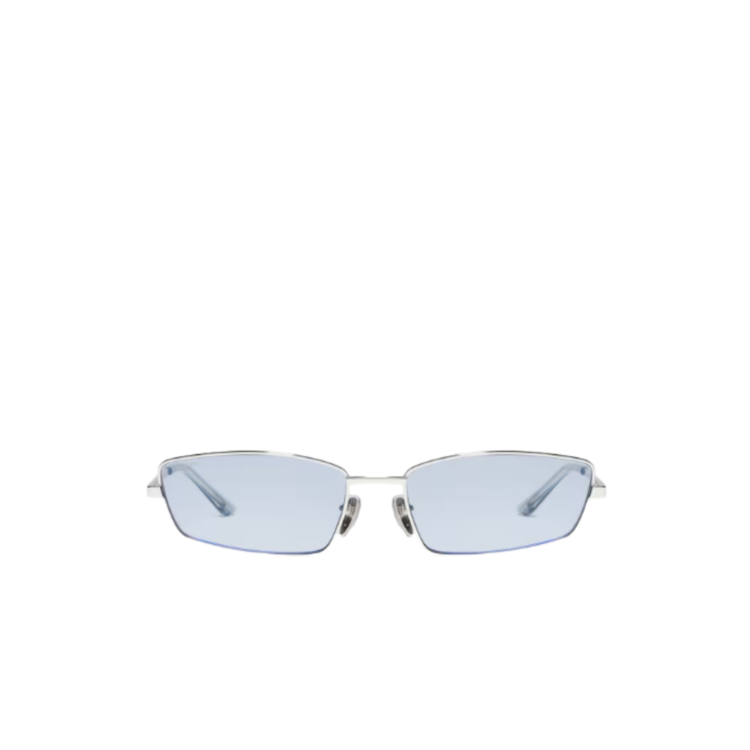 Gucci Rectangular Frame Sunglasses Blue Silver Hardware For Women 865690 I3330 8149