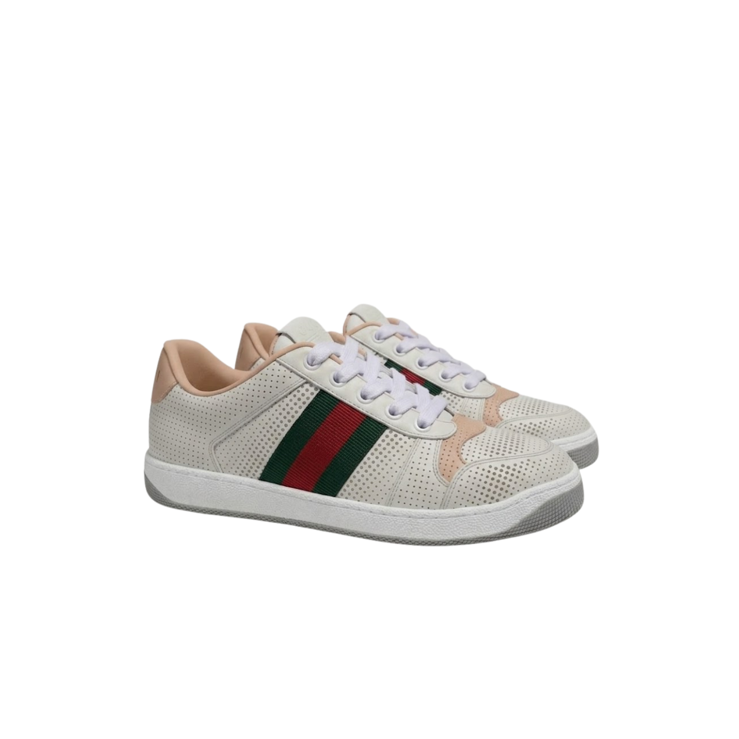 Gucci Screener Sneakers Beige/ Dark Brown For Women A000MV AAGVY 9062