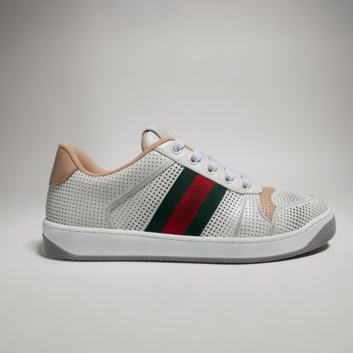 Gucci Screener Sneakers Beige/ Dark Brown For Women A000MV AAGVY 9062
