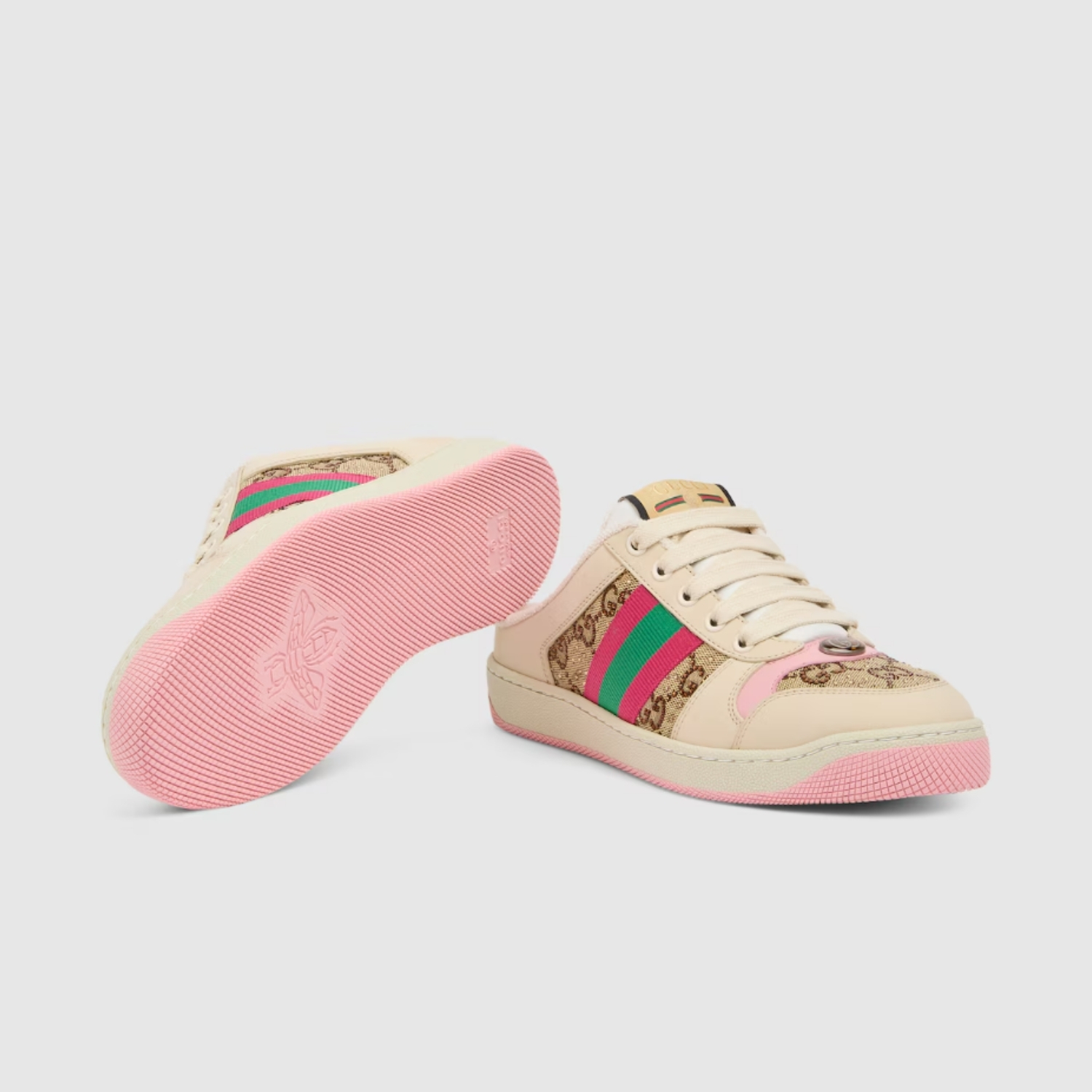 Gucci Screener Sneakers Camel/ Dark Brown For Women 870747 FAFI6 2554
