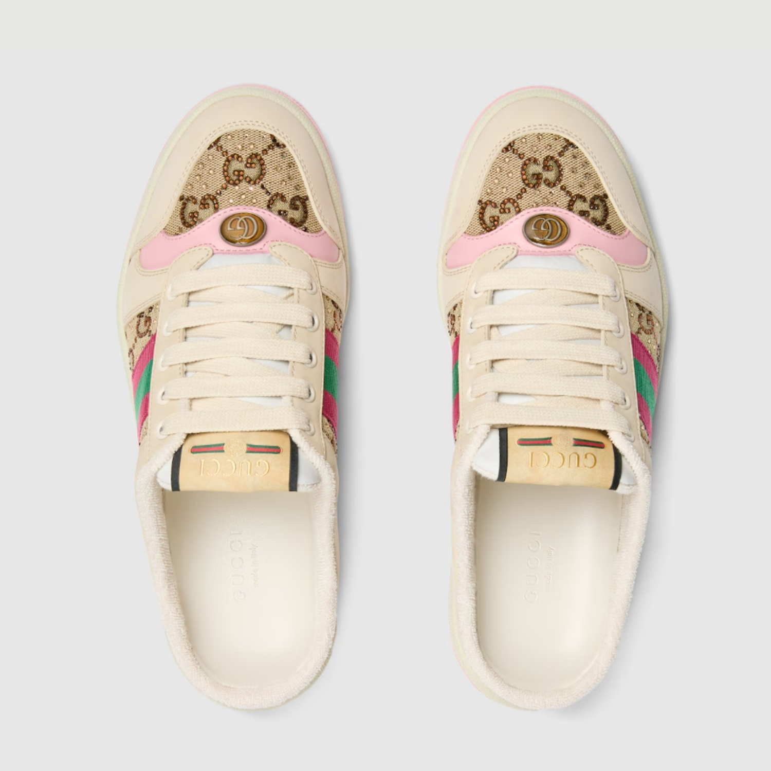 Gucci Screener Sneakers Camel/ Dark Brown For Women 870747 FAFI6 2554
