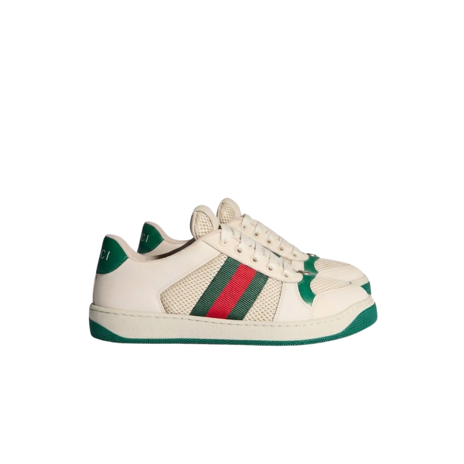 Gucci Screener Sneakers White Mesh For Women A000N1 FAGAT 9545