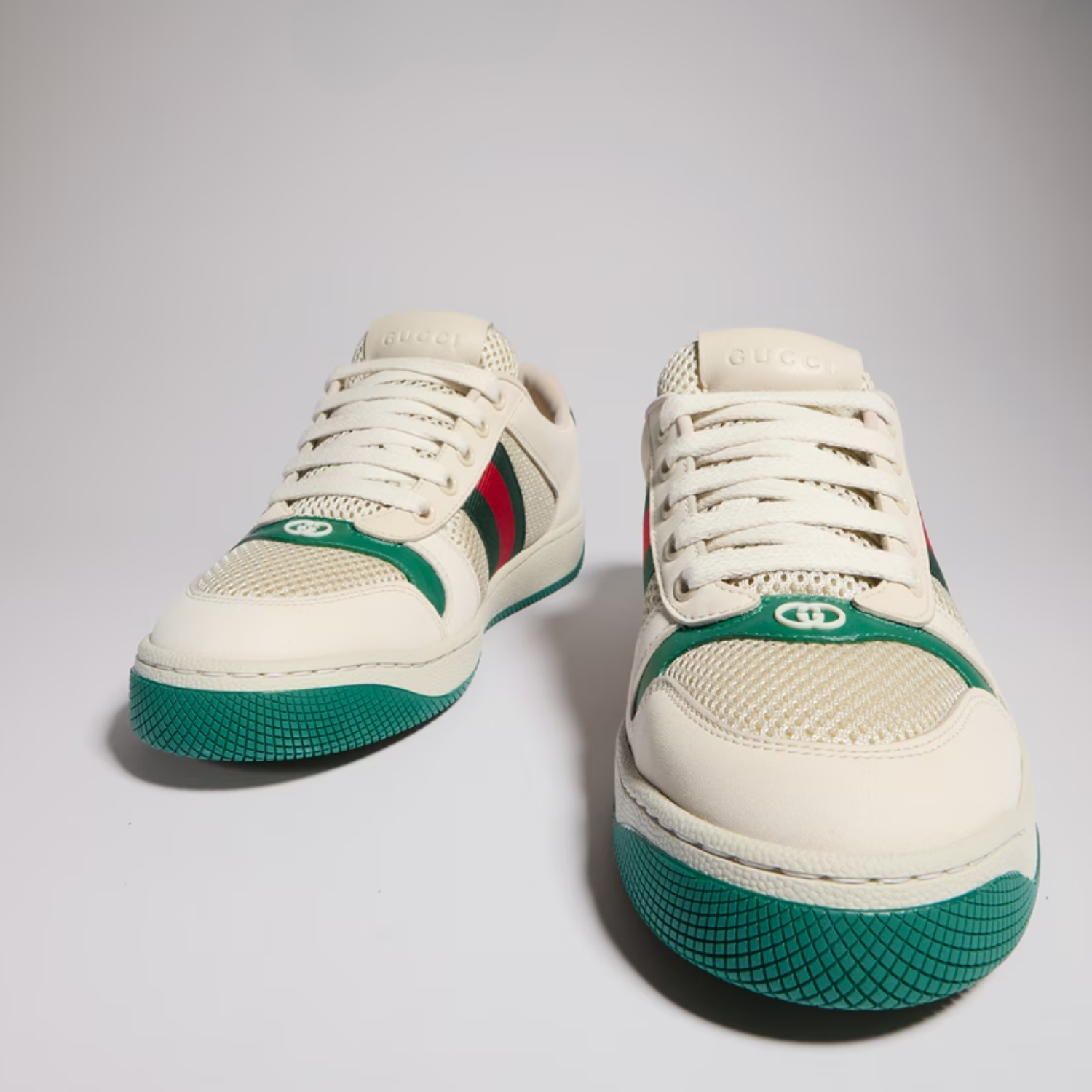 Gucci Screener Sneakers White Mesh For Women A000N1 FAGAT 9545