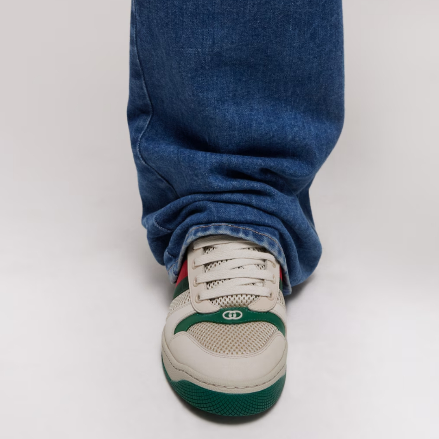 Gucci Screener Sneakers White Mesh For Women A000N1 FAGAT 9545