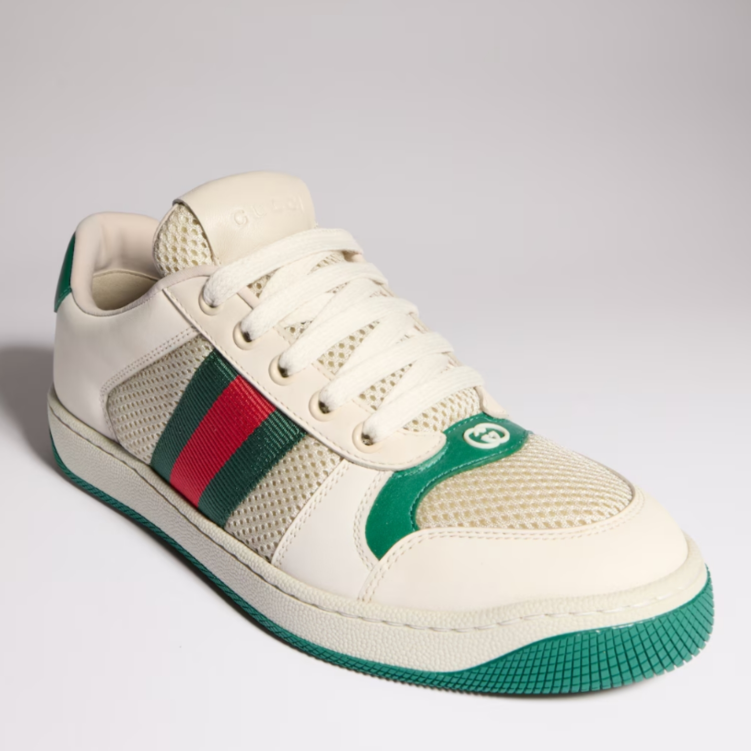 Gucci Screener Sneakers White Mesh For Women A000N1 FAGAT 9545