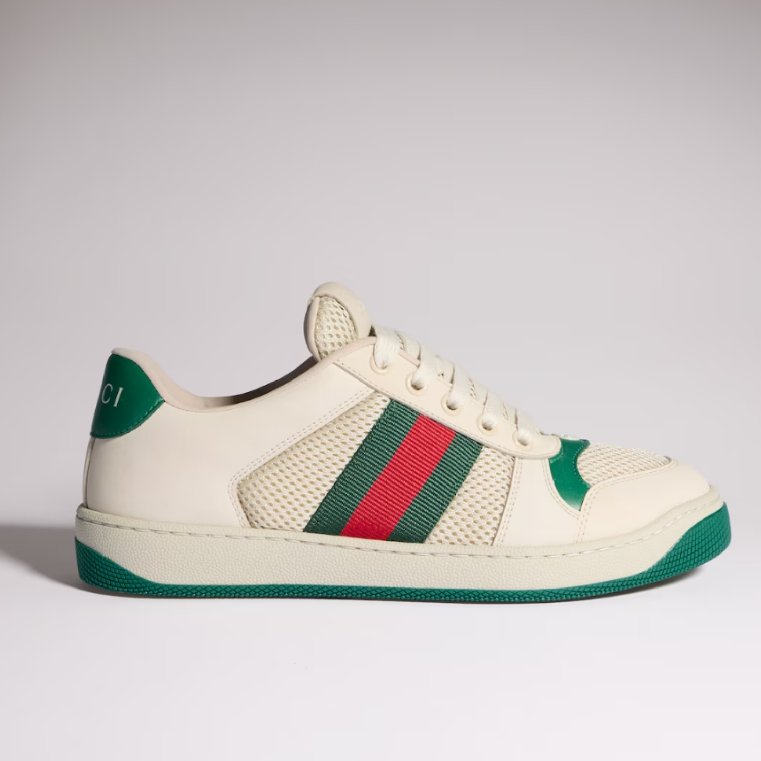 Gucci Screener Sneakers White Mesh For Women A000N1 FAGAT 9545