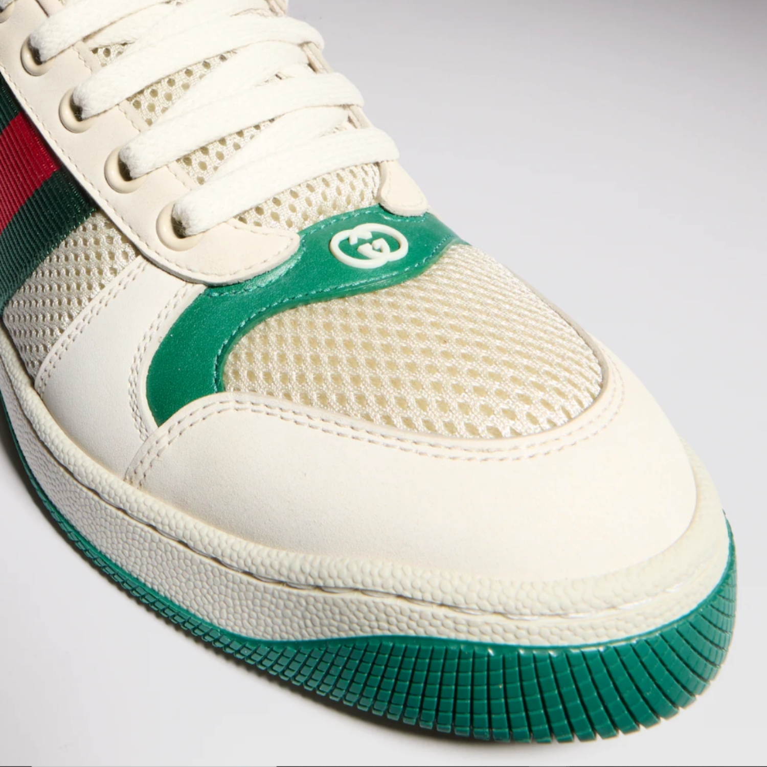 Gucci Screener Sneakers White Mesh For Women A000N1 FAGAT 9545