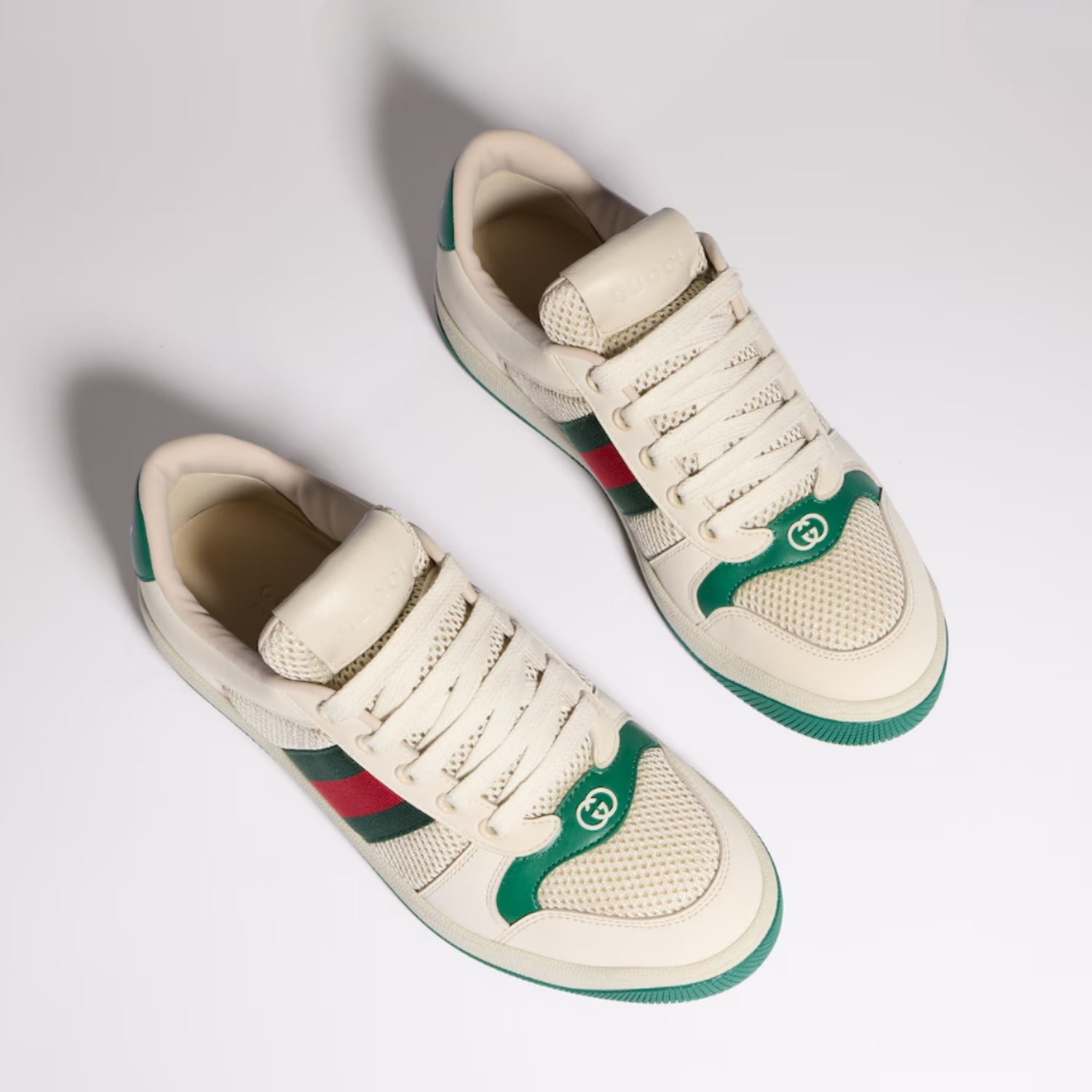 Gucci Screener Sneakers White Mesh For Women A000N1 FAGAT 9545