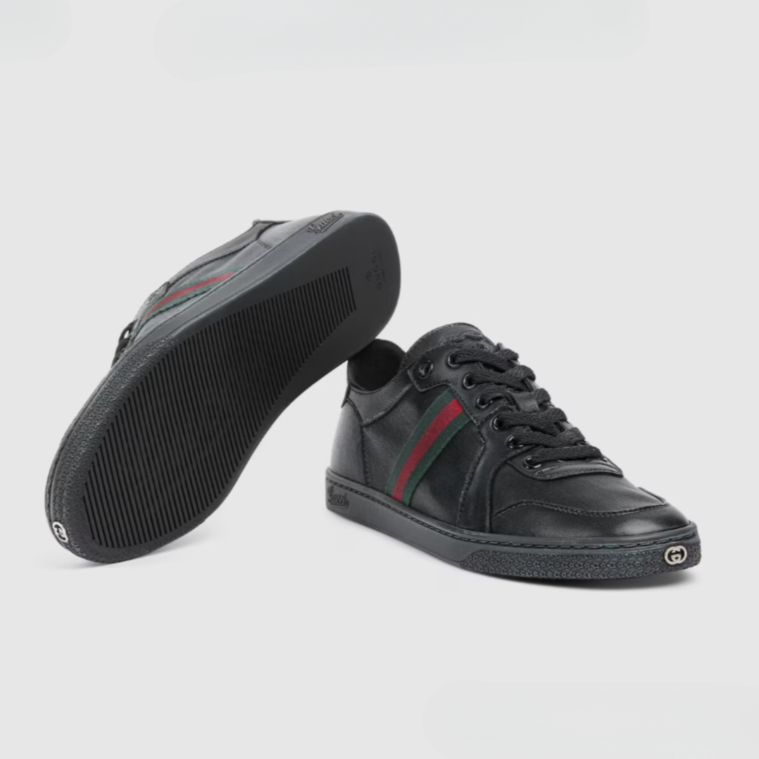 Gucci Stretch Low Top Sneakers Black For Women 865445 AAGFF 1048