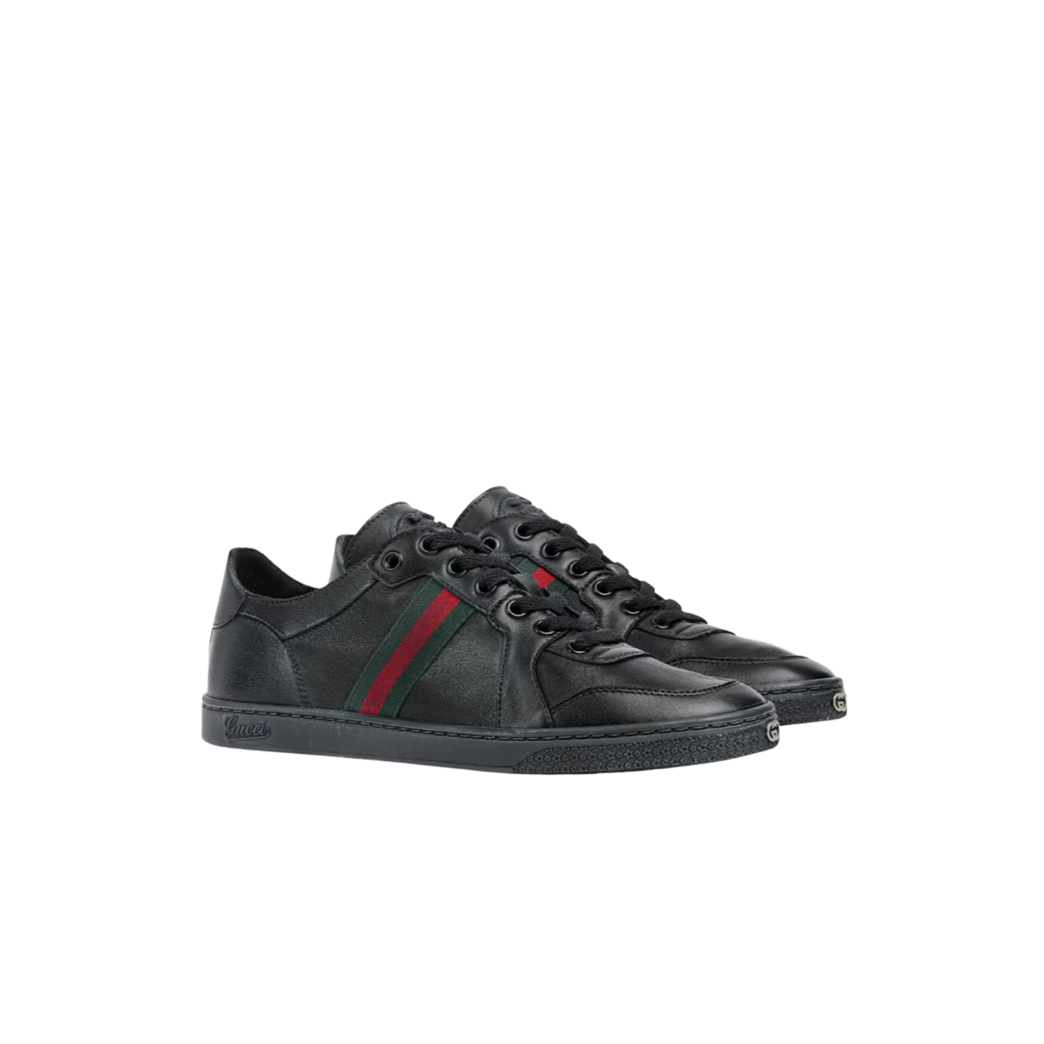 Gucci Stretch Low Top Sneakers Black For Women 865445 AAGFF 1048