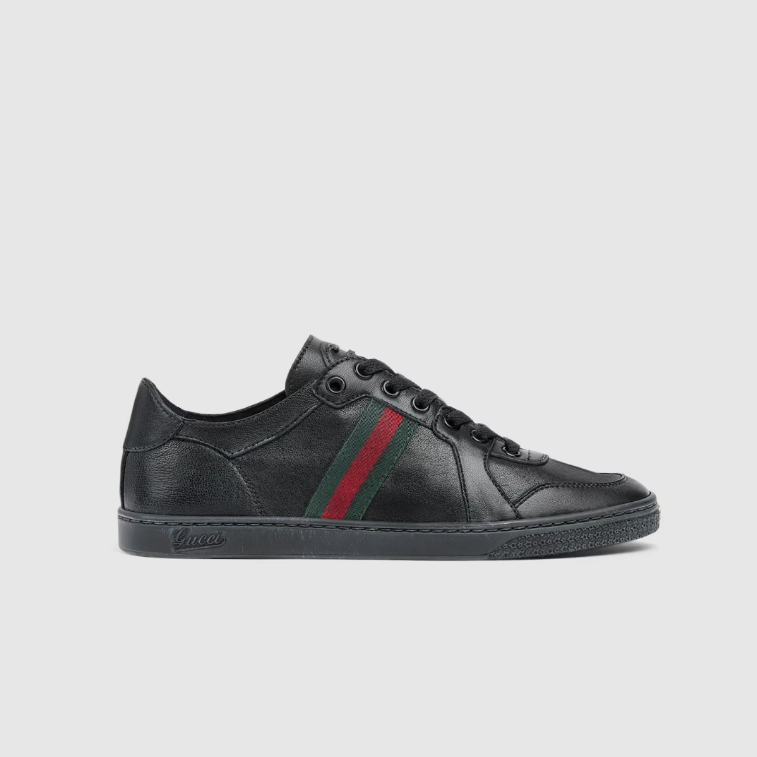 Gucci Stretch Low Top Sneakers Black For Women 865445 AAGFF 1048