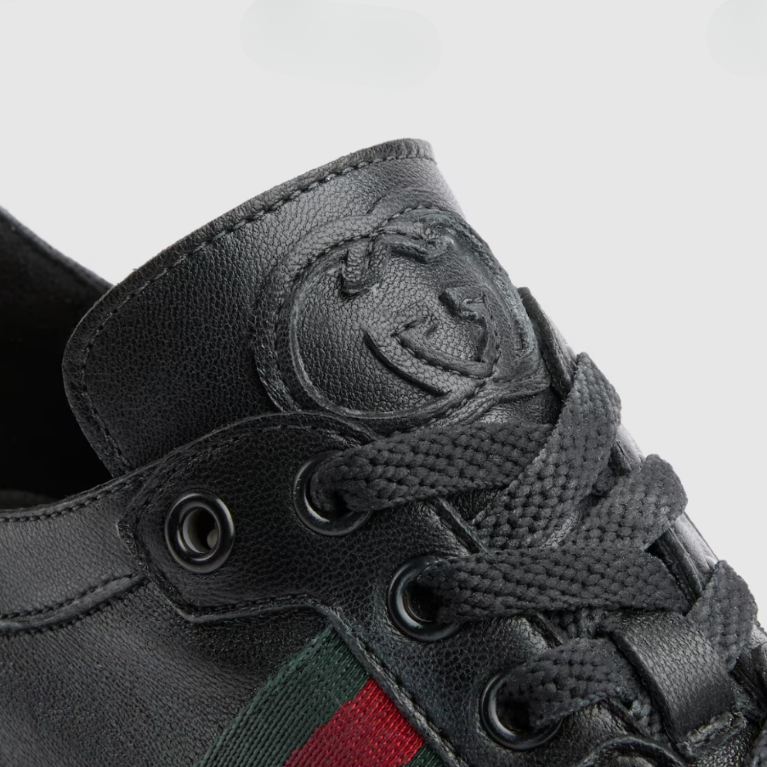 Gucci Stretch Low Top Sneakers Black For Women 865445 AAGFF 1048