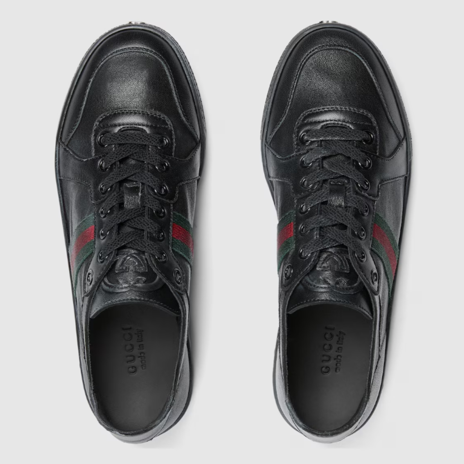 Gucci Stretch Low Top Sneakers Black For Women 865445 AAGFF 1048