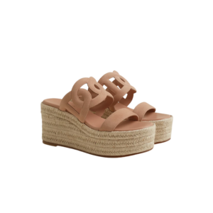 Hermes Ithea 30 Espadrille Sandals Beige Perlino For Women H242111Z DI370