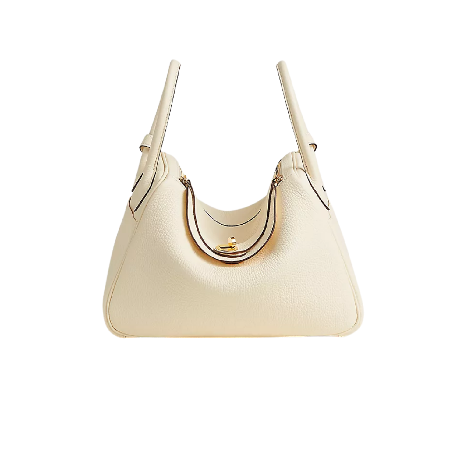 Hermes Lindy 26 Shoulder Bag 10.2in/ 26cm Craie Gold Hardware For Women