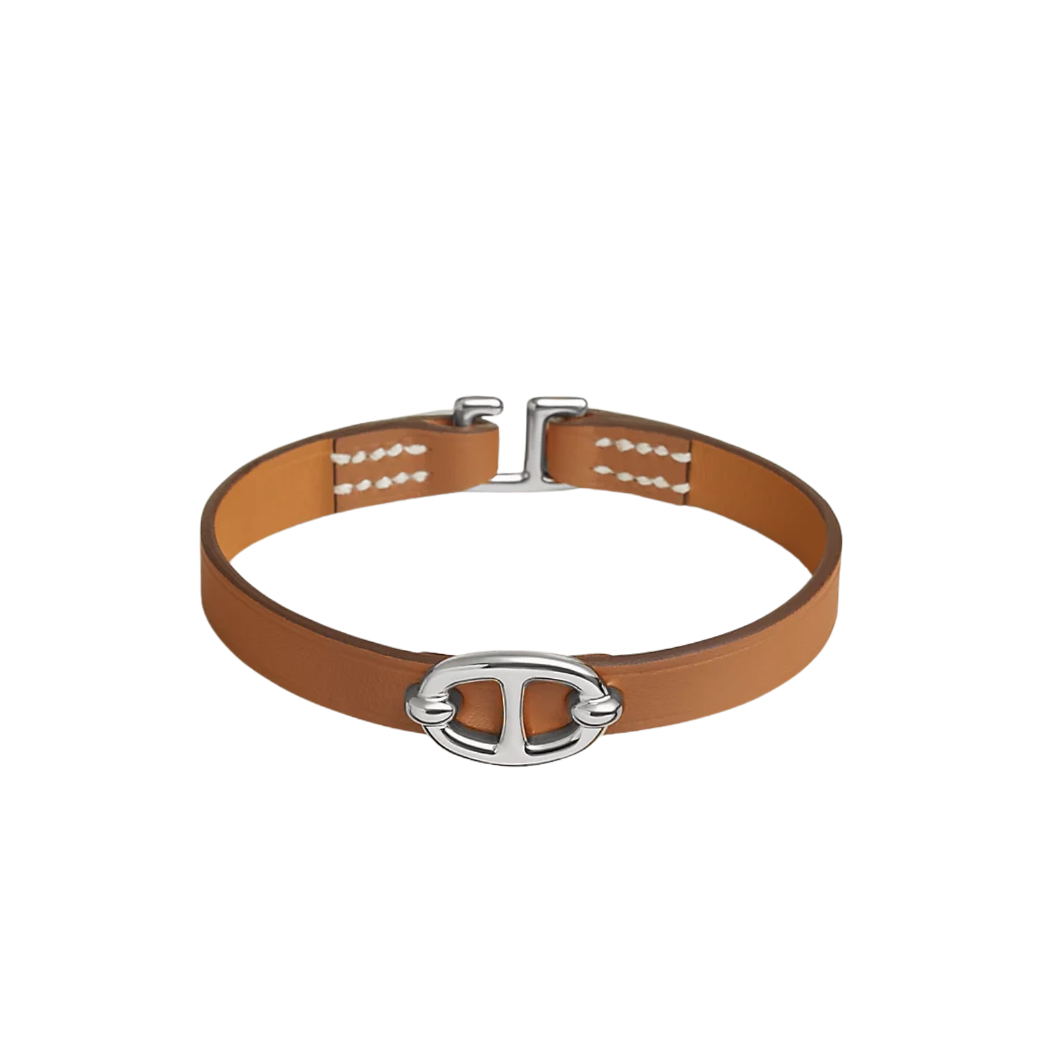 Hermes Mini Thalassa Bracelet Brown Silver Hardware For Women H500522FK37T1