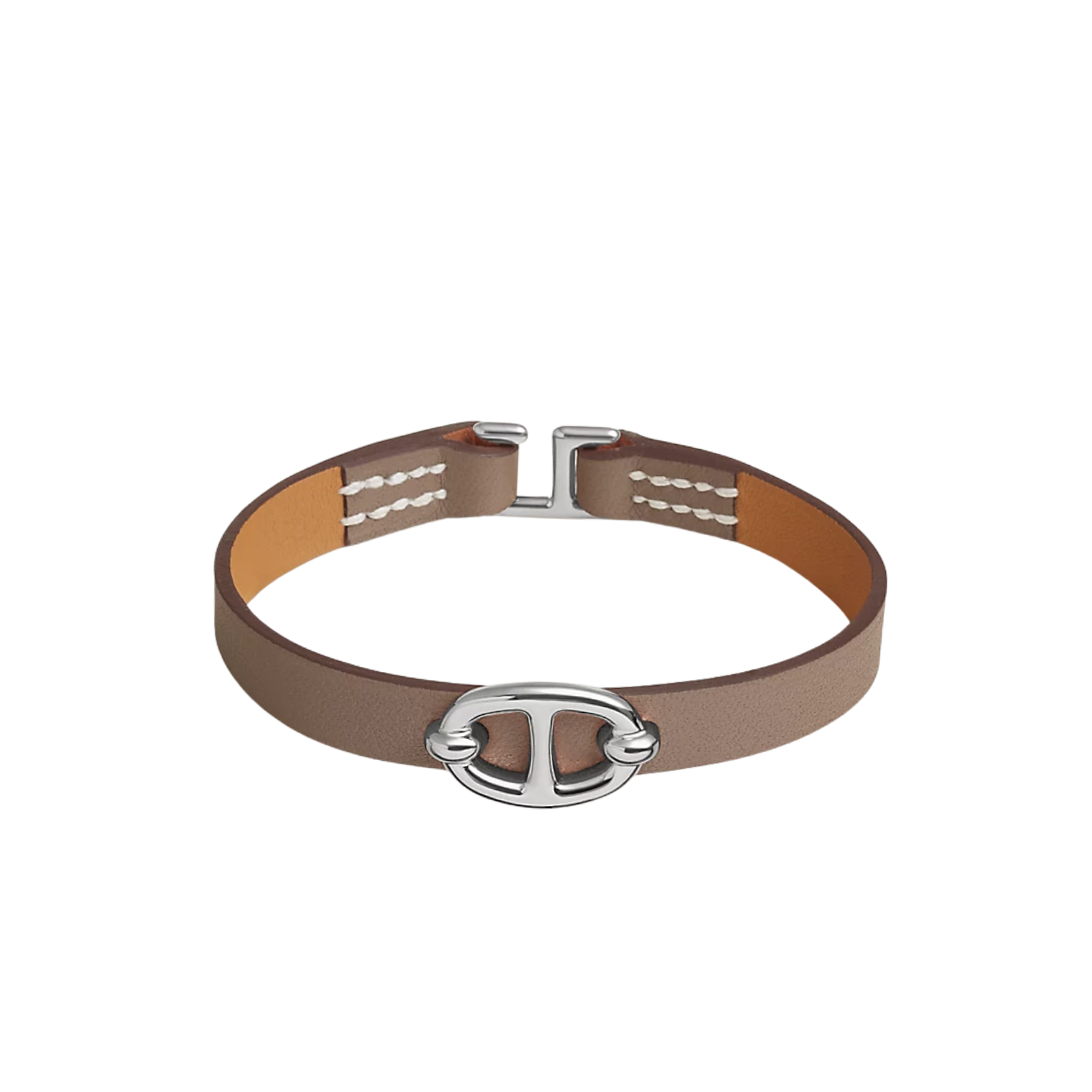 Hermes Mini Thalassa Bracelet Etoupe Silver Hardware For Women H500522FK18T1