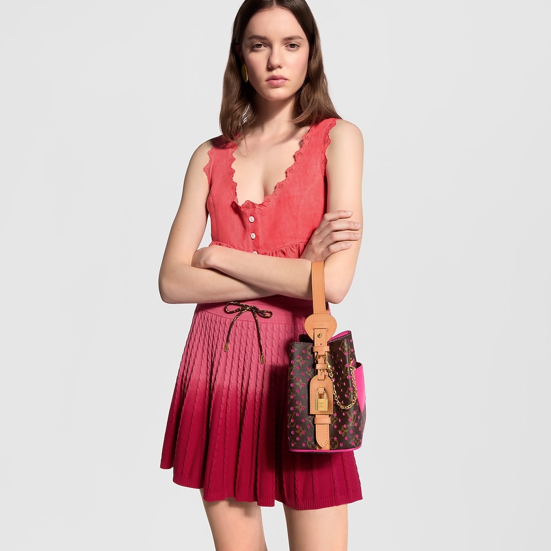 Louis Vuitton All In BB Bucket Shoulder Bag 7.1in/ 18cm Pop Crush Gold Hardware For Women M29075