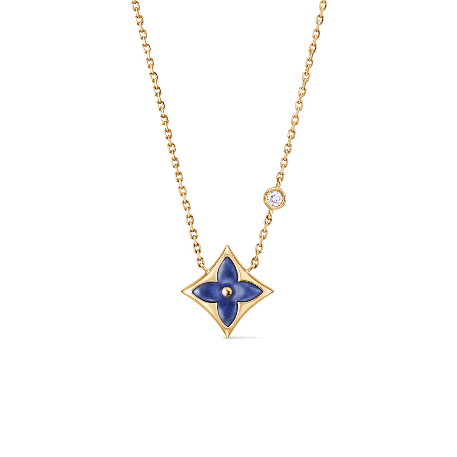 Louis Vuitton Color Blossom BB Star Pendant Necklace Yellow Gold For Women Q03914