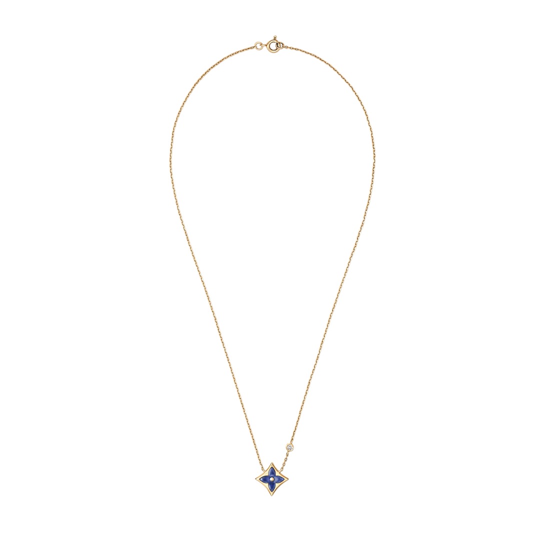 Louis Vuitton Color Blossom BB Star Pendant Necklace Yellow Gold For Women Q03914