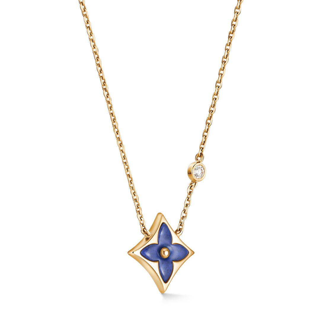 Louis Vuitton Color Blossom BB Star Pendant Necklace Yellow Gold For Women Q03914