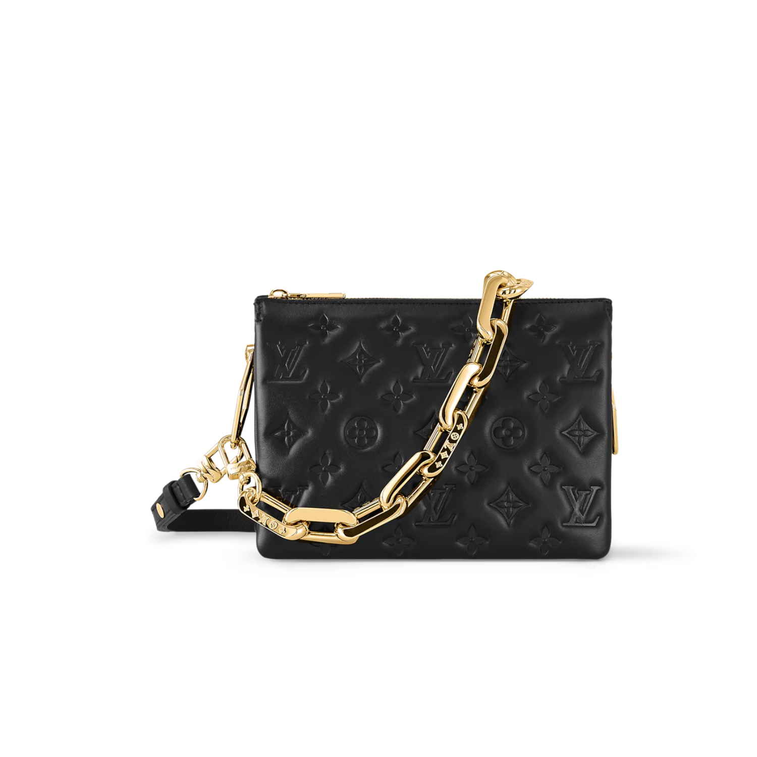 Louis Vuitton Coussin BB Shoulder Bag 8.3in/ 26cm Black Gold Hardware For Women M21259