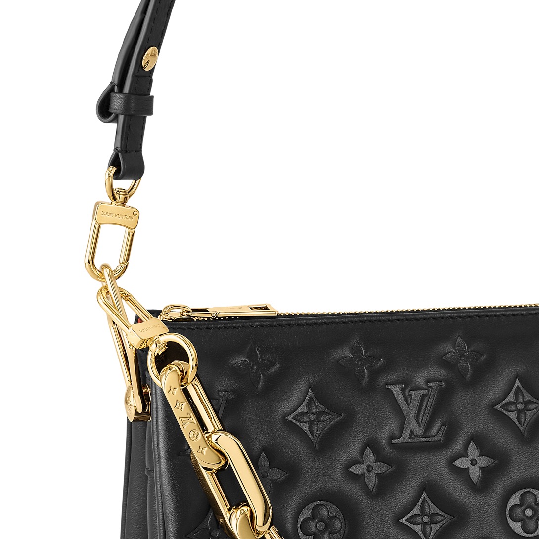 Louis Vuitton Coussin BB Shoulder Bag 8.3in/ 26cm Black Gold Hardware For Women M21259