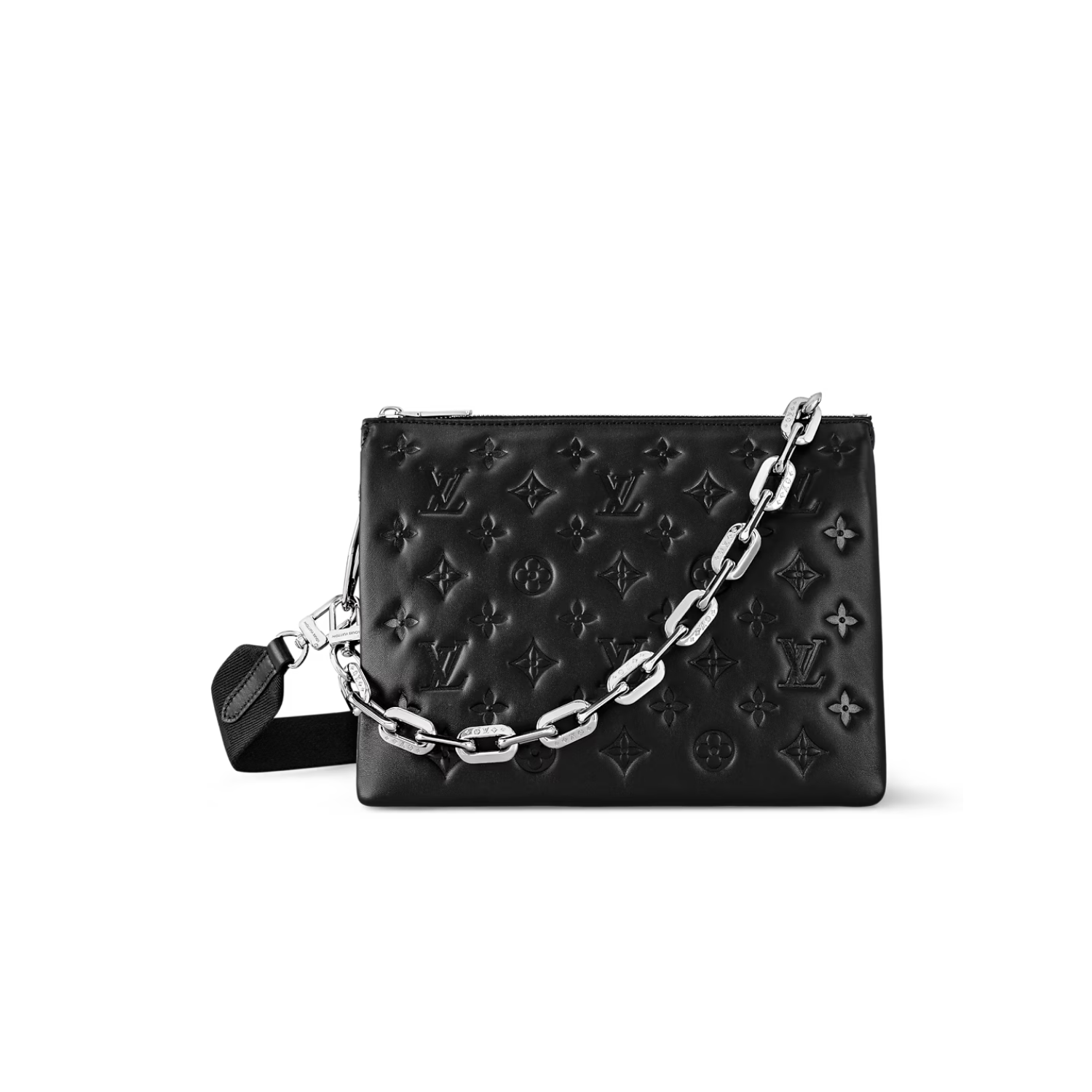 Louis Vuitton Coussin PM Shoulder Bag 10.2in/ 26cm Black Gold Hardware For Women M23056