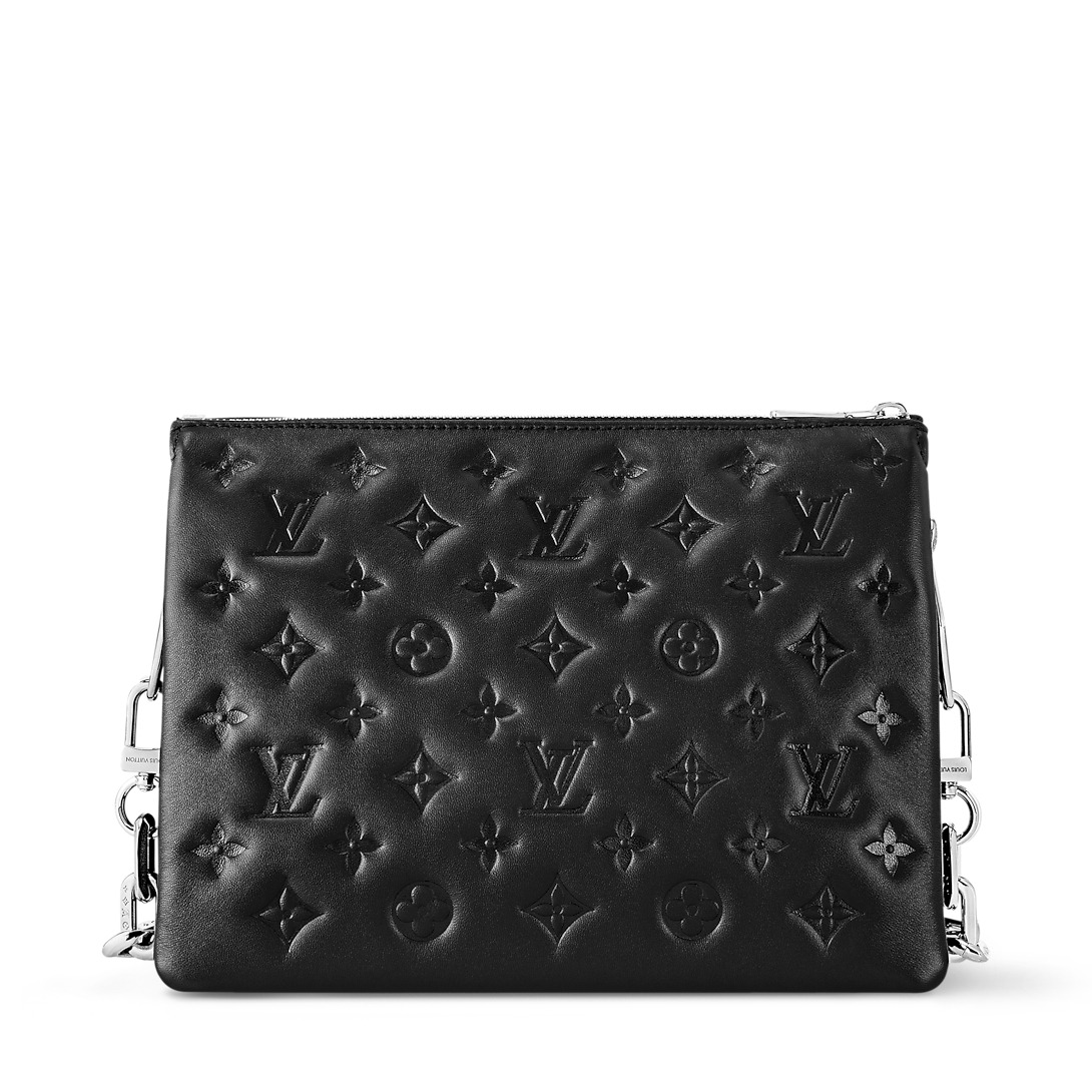 Louis Vuitton Coussin PM Shoulder Bag 10.2in/ 26cm Black Gold Hardware For Women M23056