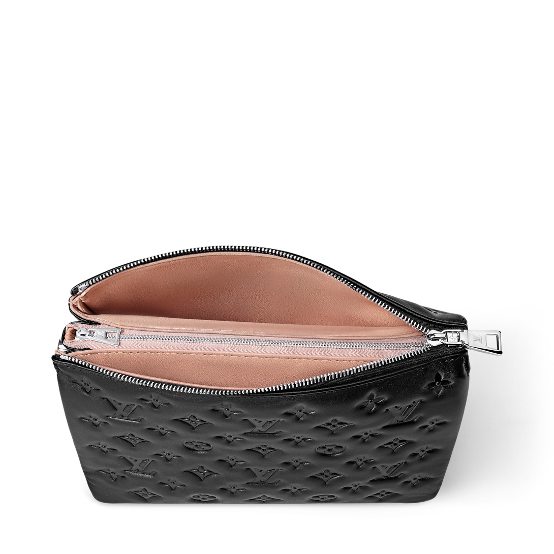 Louis Vuitton Coussin PM Shoulder Bag 10.2in/ 26cm Black Gold Hardware For Women M23056