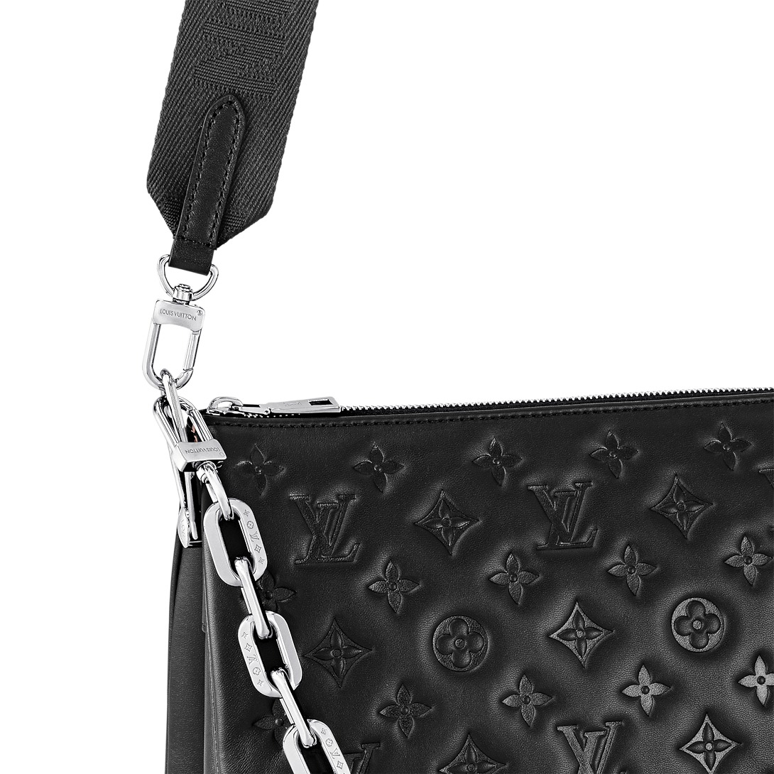 Louis Vuitton Coussin PM Shoulder Bag 10.2in/ 26cm Black Gold Hardware For Women M23056