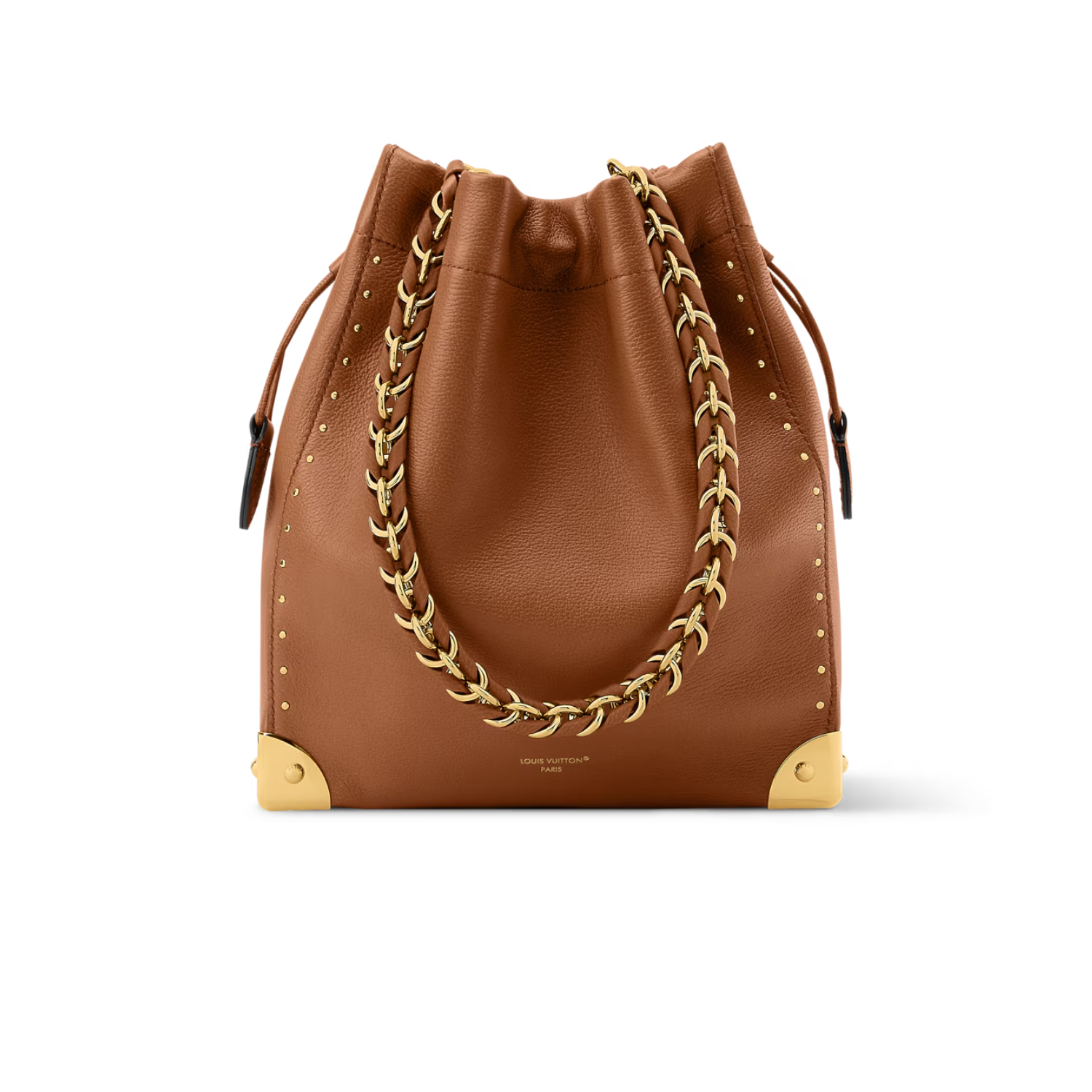 Louis Vuitton Noe Trunk Shoulder Bag 10.6in/ 27cm Tan Gold Hardware For Women M29131