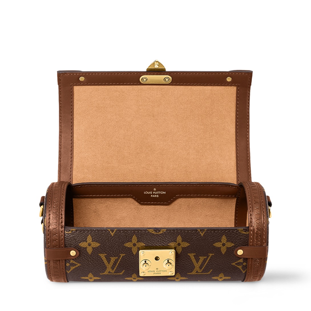 Louis Vuitton Papillon Trunk Shoulder Bag 7.5in/ 19cm Monogram Brown Gold Hardware For Women M57835