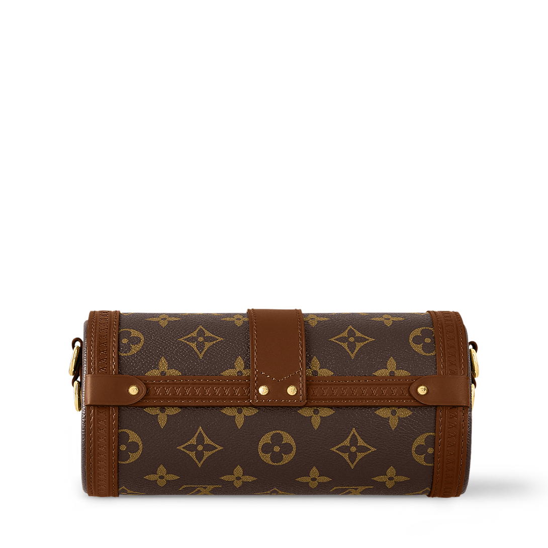 Louis Vuitton Papillon Trunk Shoulder Bag 7.5in/ 19cm Monogram Brown Gold Hardware For Women M57835