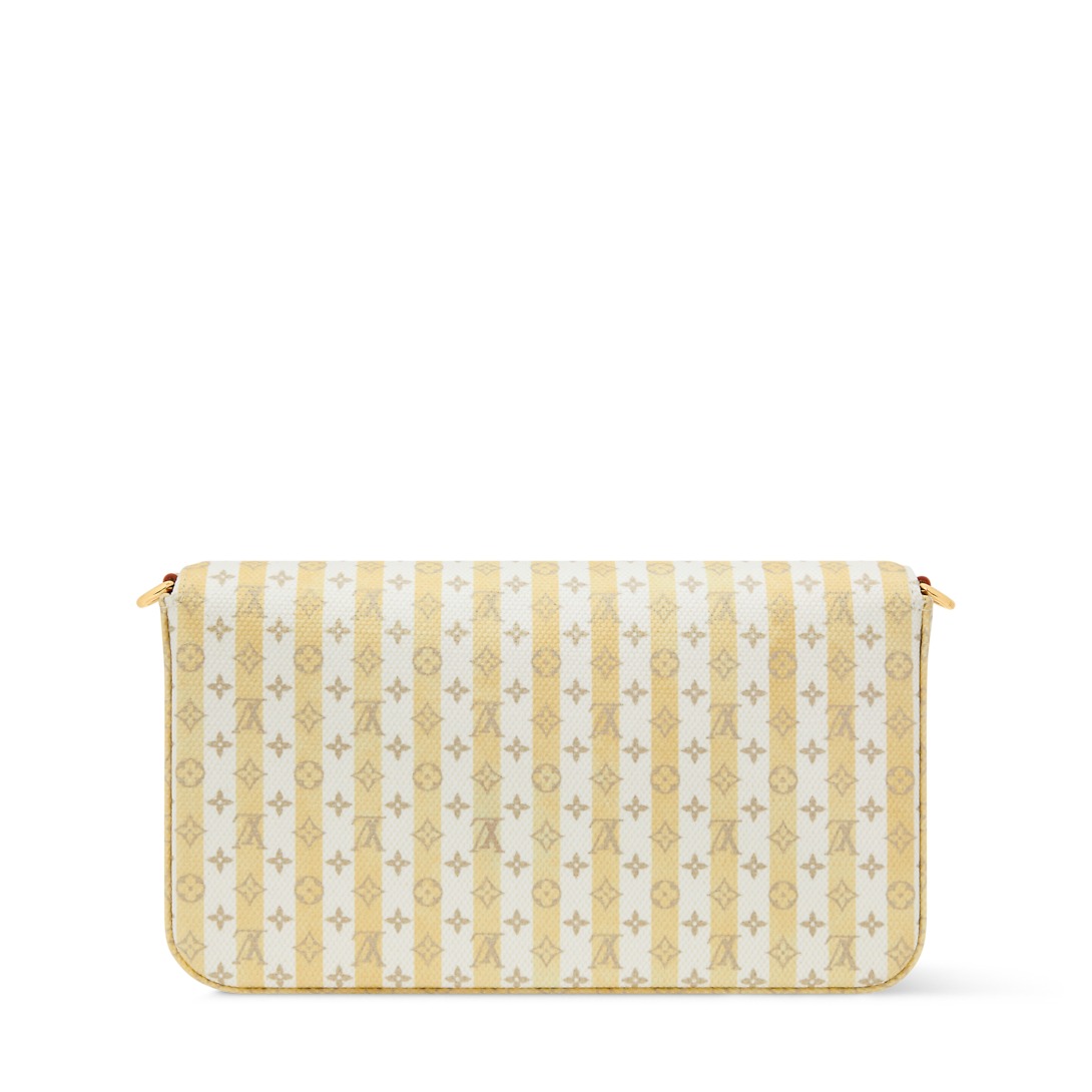 Louis Vuitton Pochette Felicie Shoulder Bag 8.3in/ 21cm Stamp Banana Gold Hardware For Women M29471