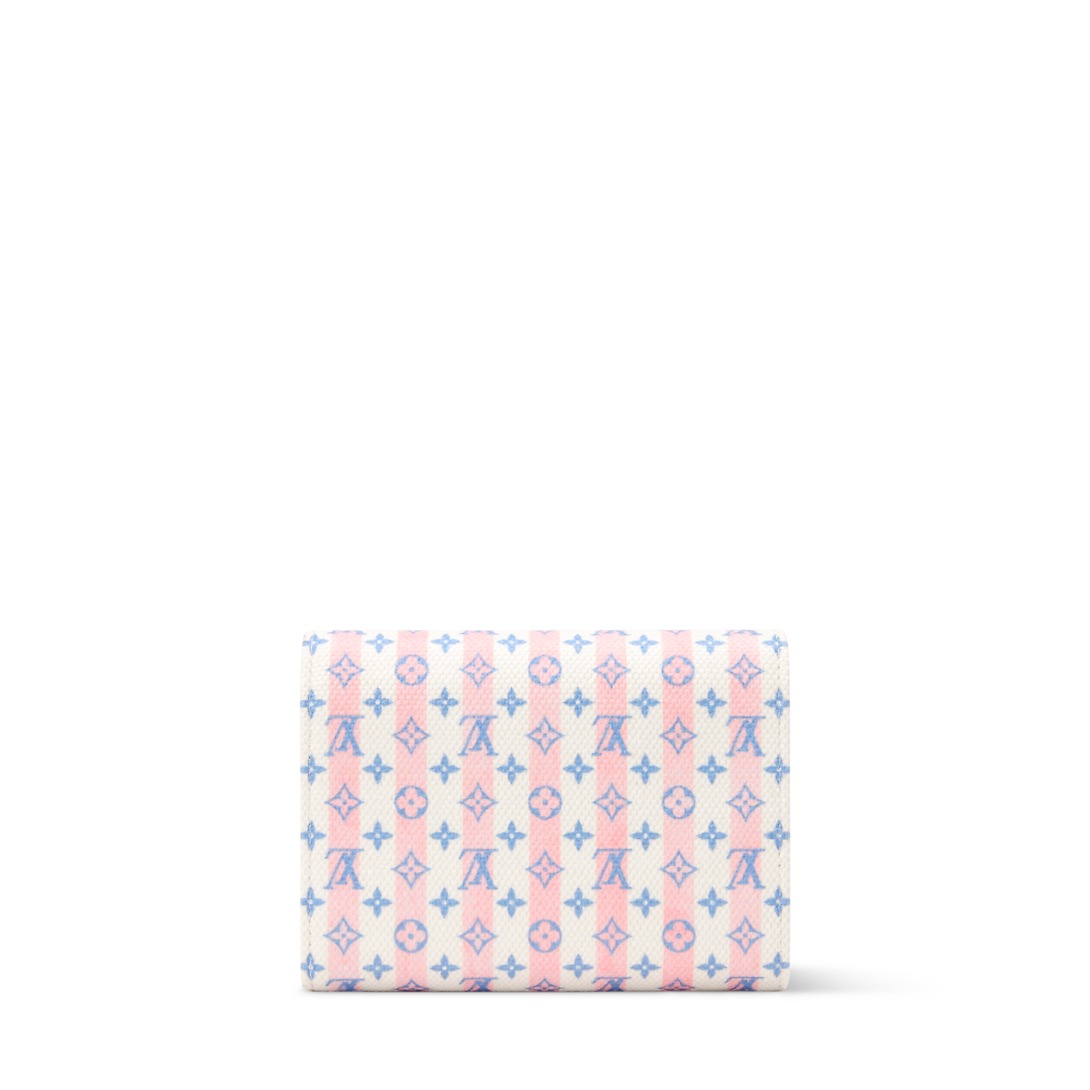 Louis Vuitton Victorine Wallet 4.7in/ 12cm Stamp Blue Gold Hardware For Women M29461