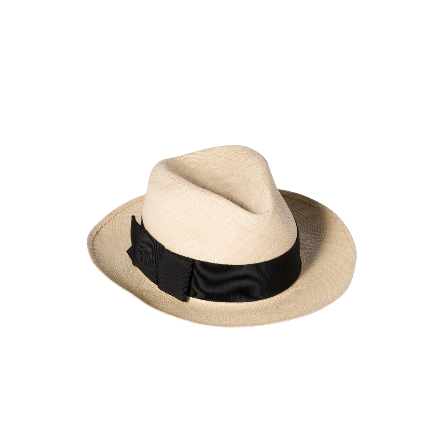 Miu Miu Hat Tan Raffia With Ribbon For Women 5HC232_2CWU_F0I55