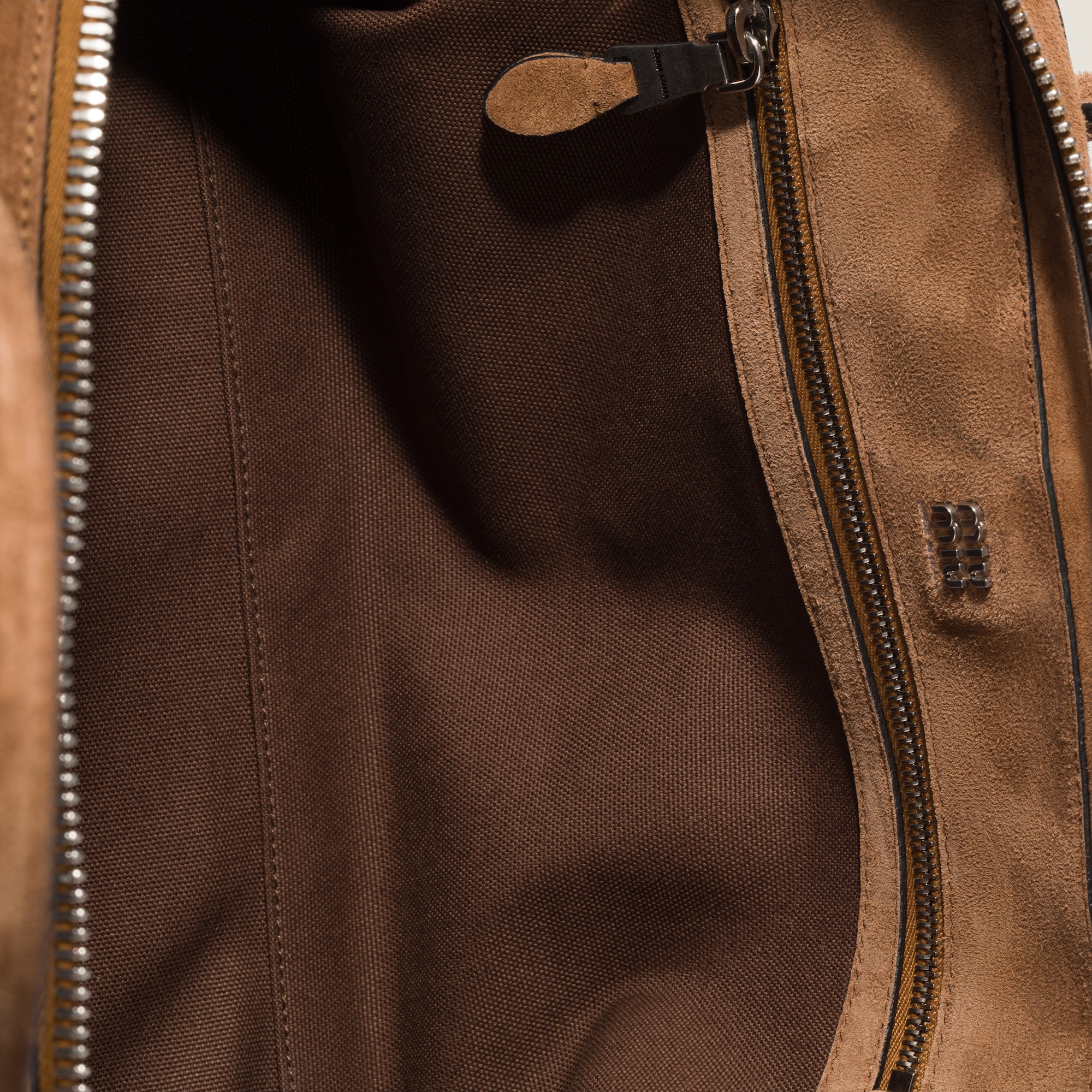 Miu Miu Vivant Top Handle Bag 15.7in/ 40cm Cocoa Brown Suede Silver Hardware 5BB196_2CSS_F0324_V_OOO